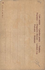 Easter Greetings Humanized Rabbit with Ribbon Eggs Backpack postcard C318