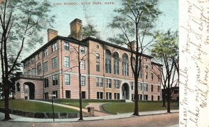 Vintage Postcard 1906 View of High School Hyde Park Massachusetts MA