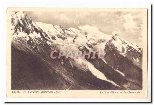 Chamonix Mont Old Postcard White saw Chamonix