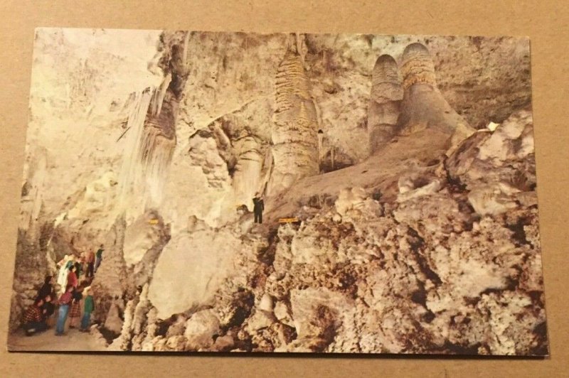 VINTAGE UNUSED  POSTCARD HALL OF GIANTS CARLSBAD CAVERNS NATL PARK, NEW MEXICO