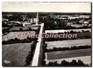 Modern Postcard La Chapelle du Chene Sarthe Arrival of Pilgrimage Aerial view