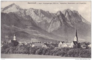 GARMISCH i. bayr. Hochgebirge , Alpspitze , Waxenstein und Zugspitze, 00-10s