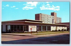 Racine Wisconsin WI Postcard World Information Public Library Main c1958 Vintage