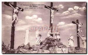 Old Postcard Calvary of Pontchateau Jesus dies on the cross