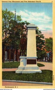 New Jersey Hackensack General Poor Monument and First Reformed Church Curteich