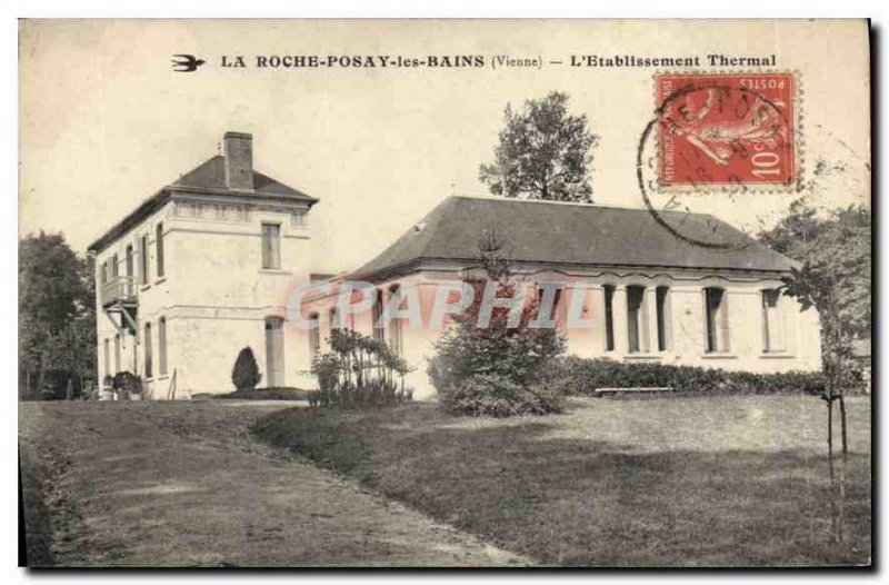 Old Postcard La Roche Posay Vienna Bains the Spa Establishment