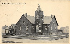 F93/ Jasonville Indiana Postcard c1910 Methodist Church Building