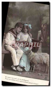 Old Postcard Goat Kids