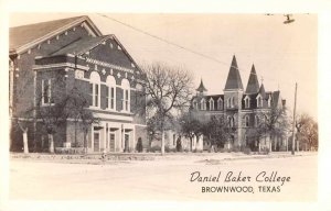Brownwood Texas Daniel Baker College Real Photo Vintage Postcard JF685980