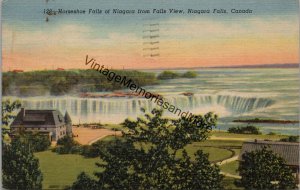 Horseshoe Falls in Niagara from Falls View Canada Postcard PC289