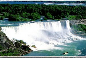 Canada Niagara Falls Birds Eye View Of American Falls With Maid Of The ...