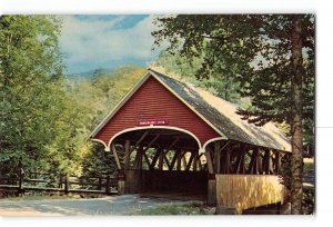 Lincoln New Hampshire NH Vintage Postcard Covered Bridge Pemigewasset River
