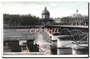 Postcard Old Institute Edit the Bon Marche Paris