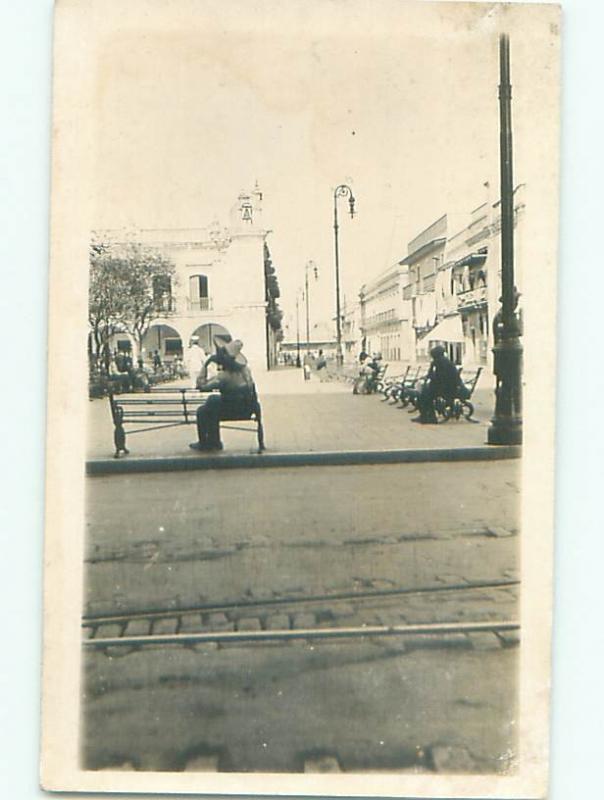 Old rppc BUILDING SCENE Architecture Postcard AB1242