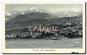 Postcard Old Evain Vue Generale Boat