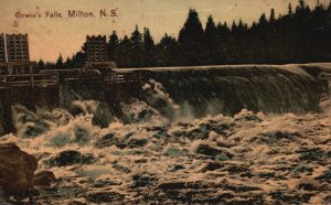 Vintage Postcard Cowies Falls Tourist Attraction Nova Scotia Canada Illustrated