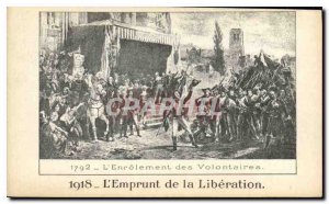 Postcard The Old Loan of Liberation in 1792 recording of voluntary