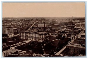 c1910's Bird's Eye View Of Court House Square Toledo Ohio OH Unposted Postcard