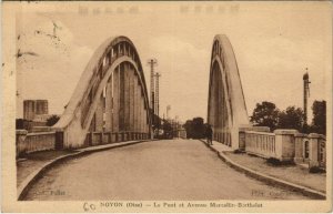 CPA noyon the bridge and avenue marcellin-berhelot (1208054) 