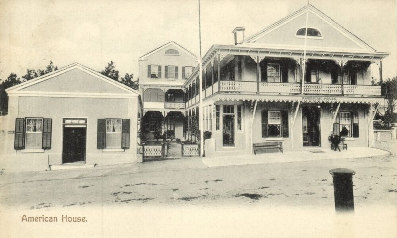 bermuda, HAMILTON, American House (1900s) Postcard