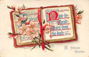 A joyous Easter Open Bible with flowers R.P.O., Rail Post Offices PU 1913 