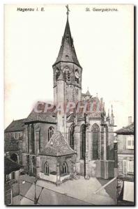 Hagenau-St Georgskirsche-Old Postcard