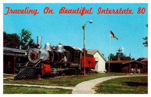 Postcard TRAIN SCENE Kearney Nebraska NE AT5228