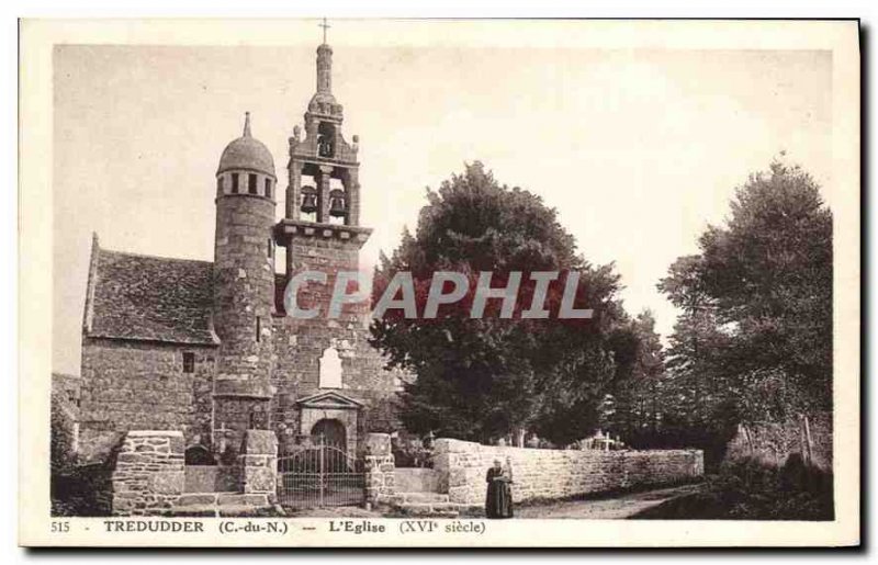 Postcard Old Tredudder C N Church XVI century