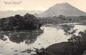 Garoet (Preanger) Indonesia scenic view Lake of Leles antique pc ZC548750
