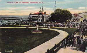 Grounds at Ontario Beach Amusement Park Charlotte NY Rochester New York pm 1912