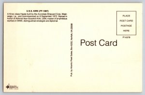 Postcard Ship USS Kirk (FF-1087)