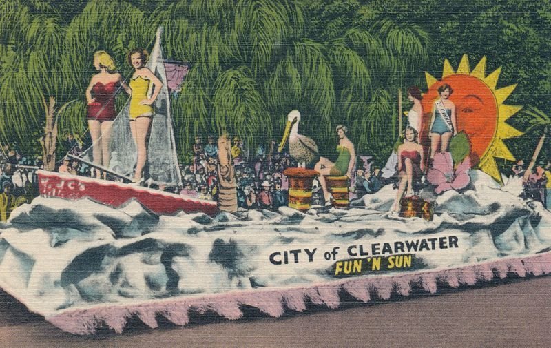 Clearwater FL, Florida - Parade Float at Fun 'n Sun Festival - Linen