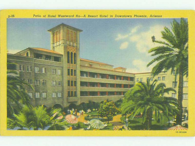 Linen WESTWARD HO HOTEL Phoenix Arizona AZ HQ3822