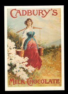 ad3939 - Cadbury's Chocolate - Pretty Young Milk Maid - Modern Advert postcard