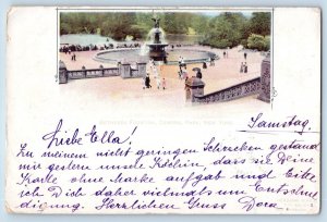 NYC New York NY Postcard Bethesda Fountain Central Park Water Fountain 1901