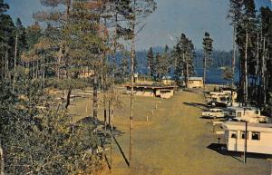 Florence Oregon Woahink Lake Trailer Resort Vintage Postcard K102800