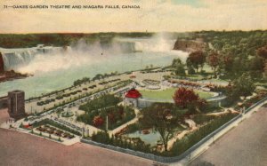 Vintage Postcard 1910's View of Oakes Garden Theatre and Niagara Falls Canada