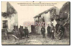 Ste Genevieve Postcard Old M Family house canon Thouvenin bombed and burned i...