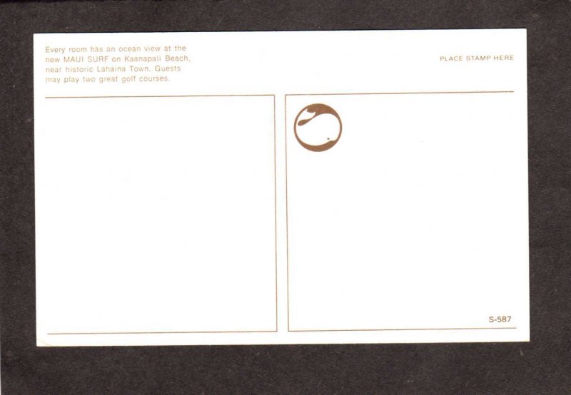 HI Maui Surf Hotel on Kaanapali Beach Lahaina Town Hawaii Postcard