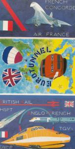 Eurotunnel Limited 300 John Storey Balloon British Airways 3x Postcard s