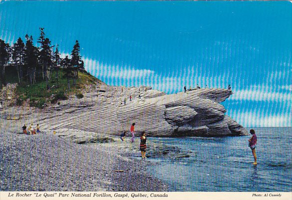 Canada Le Rocher Le Quai Parc National Forillon Gaspe Quebec