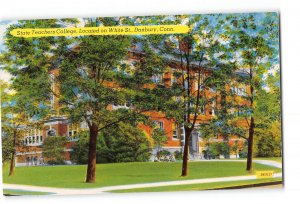 Danbury Connecticut CT Vintage Postcard State Teachers College White Street