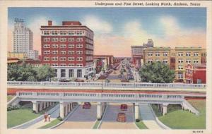 Texas Abilene Underpass and Pine Street Looking North Curteich