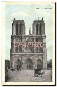 Old Postcard Paris Notre Dame