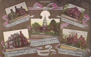 Annapolis MD, Patriotic Flag Bunting, Street Railway Promo Advertising 1910s