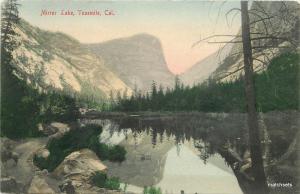 C-1910 Mirror Lake Yosemite California hand colored Rieder postcard 9339