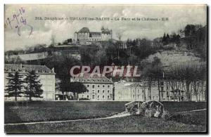 Old Postcard Dauphine Uriage les Bains the park and the Chateau