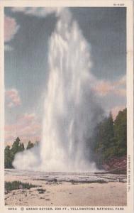 Yellowstone National Park Grand Geyser Upper Basin Curteich