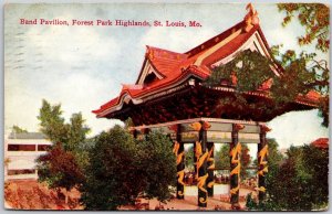 1908 Band Pavilion Forest Park Highland Saint Louis Missouri MO Posted Postcard