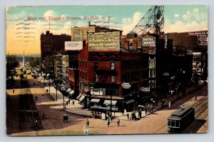 1912 Buffalo NY Main & Niagara Streets J.N. Adam & Co. Department Store Postcard